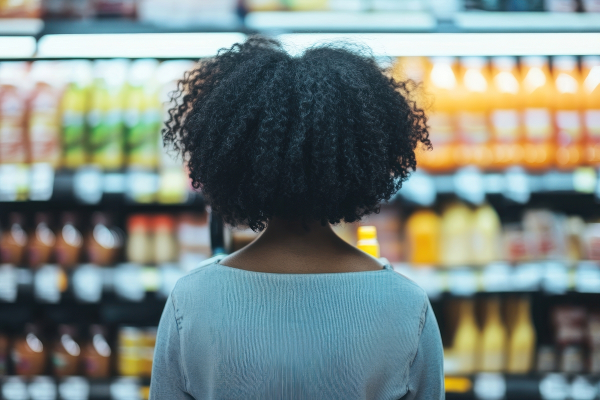 Woman shopping in the supermarket